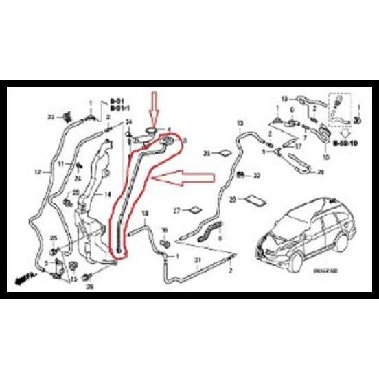 BEST DEAL TUTUP TABUNG AIR WIPER CRV 2007 2008 2009 2010 2011 2012 