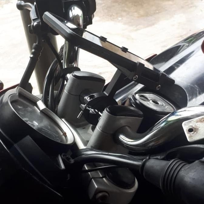 Holder Hp Motor Dudukan Handphone Stang Pcx Adv Vixion Universal Cnc Original