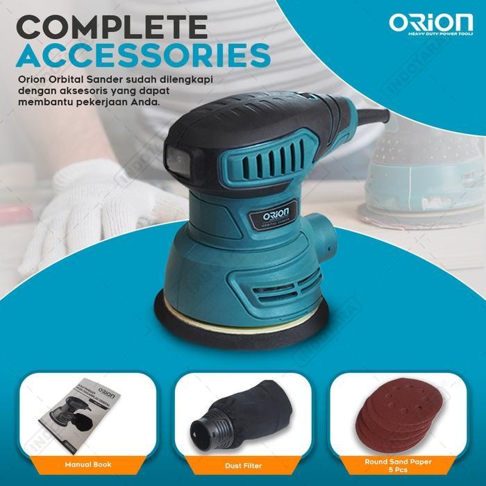 Orbital Sander Mesin Amplas Orbital Kayu/Tembok - Orion Ser-850 Original Dan Terpercaya
