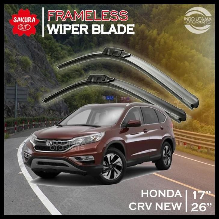 HOT DEAL WIPER FRAMELESS CRV NEW KARET KACA MOBIL SAKURA