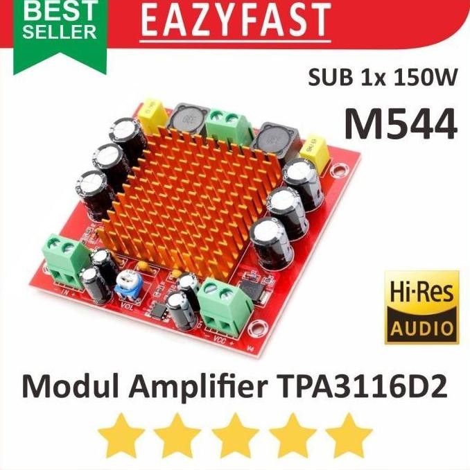Modul Ampli TPA3116D2 1x150W SubWoofer 150W Amplifier D TPA 3116 M544 RESTOCK