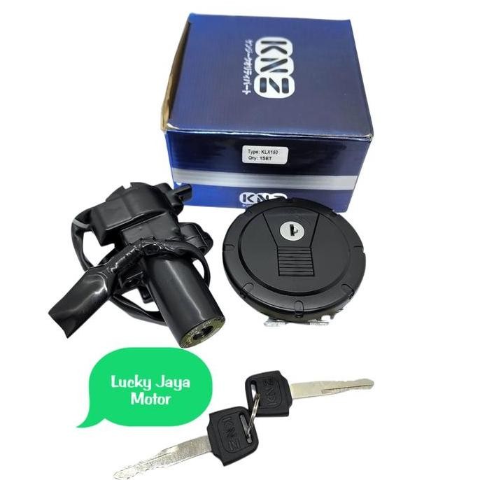 New Kunci Kontak KLX 150 S + Tutup Tangki Original Kawasaki | Set Kunci Motor Trail