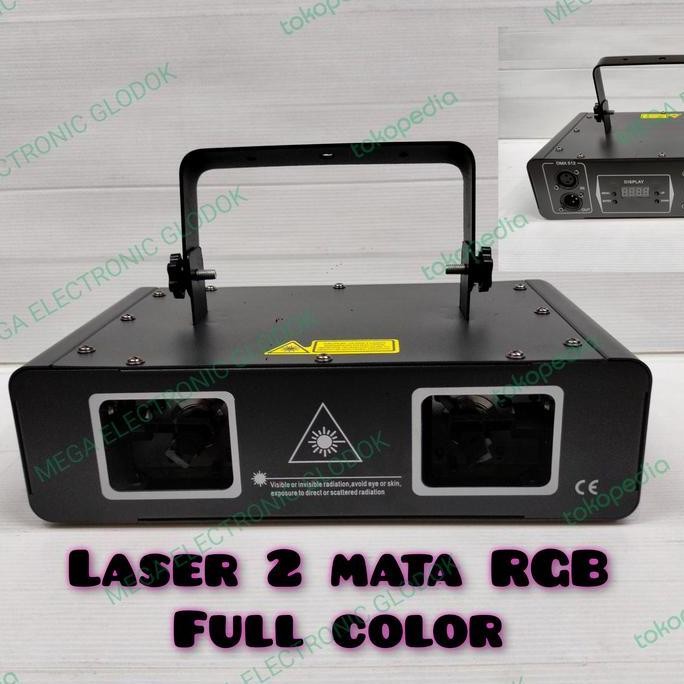 Lampu Panggung Laser 2 Mata Rgb Full Color