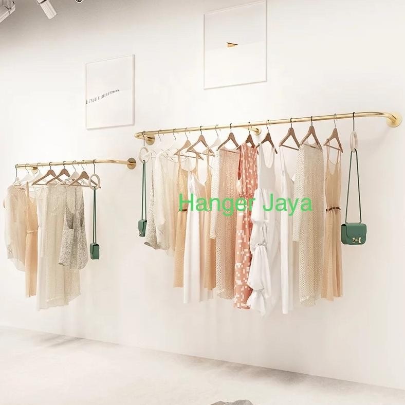 Gantungan Baju Tembok 100cm skrup dan fisher  Paku Beton