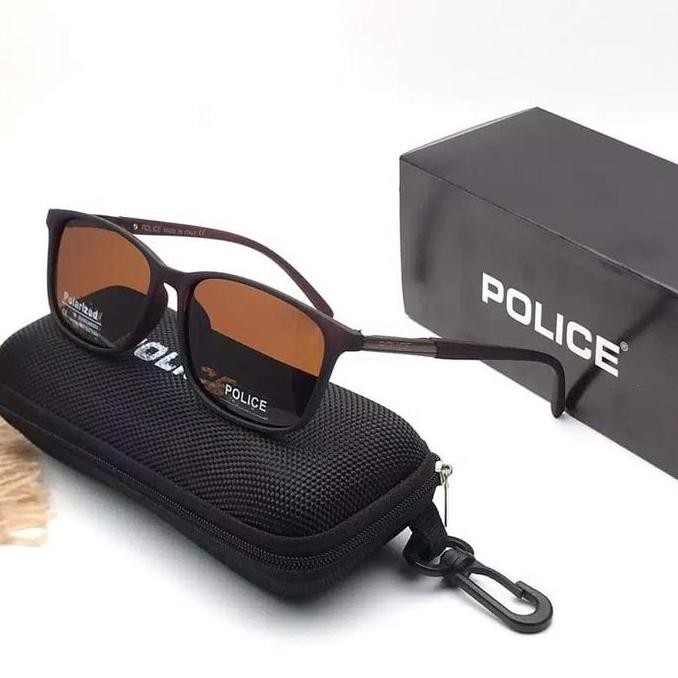 kacamata hitam police polarized pria anti uv original fullset SS