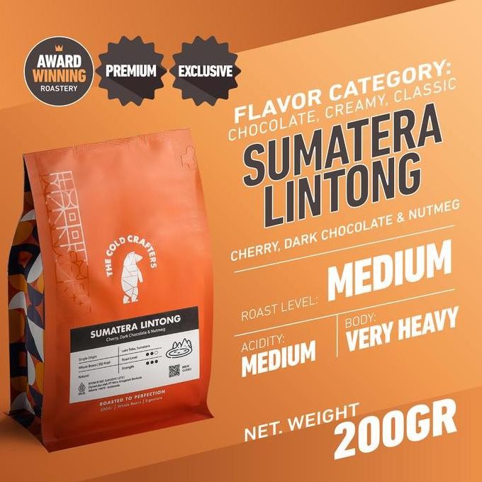 

READY KOPI ARABIKA SUMATERA LINTONG GRADE 1 - ROASTED BEANS SPECIALTY,
