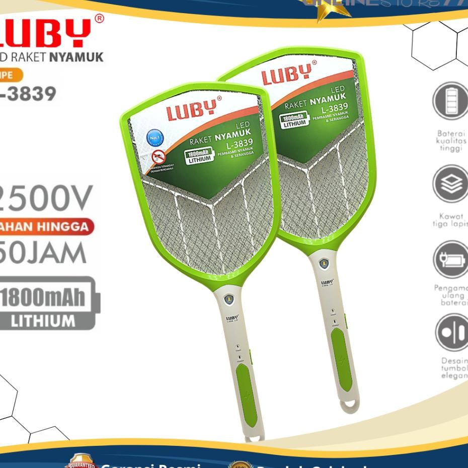 Raket Nyamuk Luby L3839 Perangkap Nyamuk Raket Nyamuk Luby L3839 3839 L3839A