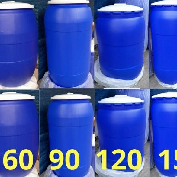 Stok Sj Tong Air/Gentong Air 60Liter Bulat Biru Green Leaf/-