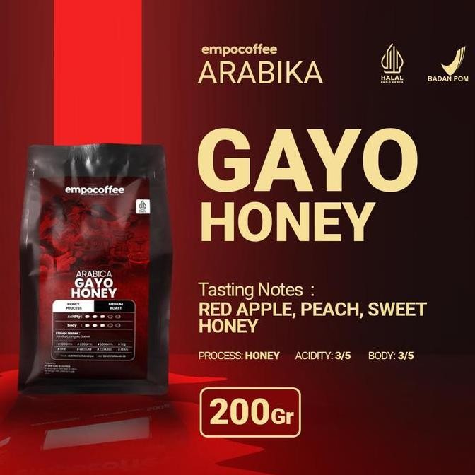 

READY KOPI ARABIKA GAYO HONEY 200GR - BIJI KOPI ARABICA SPECIALTY ACEH SUMATRA