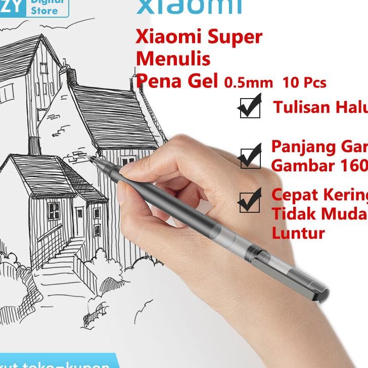 

Mijia Gel Pen 0.5Mm 10Pcs Hitam Merah Berwarnawarni Pulpen Tanda Penulisan Halus Tahan Lama
