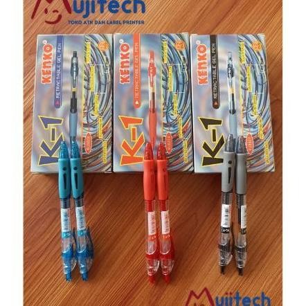 

12 Pcs Kenko Gel Pen K1 0.5Mm Retractable Bolpen Pulpen Gel K 1