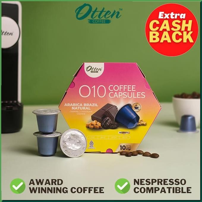 

READY KAPSUL KOPI ARABICA BRAZIL O10 NESPRESSO COMPATIBLE - OTTEN COFFEE CAPSULE