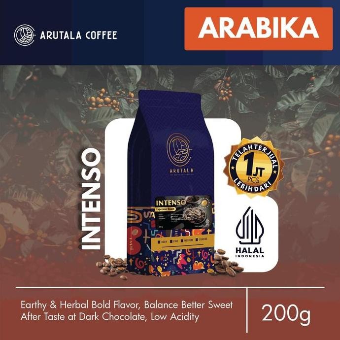 

READY ARUTALA INTENSO ESPRESSO ROAST 200G | BIJI KOPI ARABIKA ESPRESSO BLEND