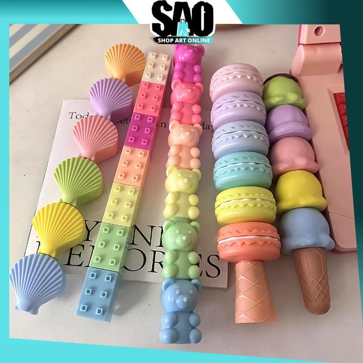 

SAO - S6295 Spidol Pastel Lucu Warna Warni / Set Stabilo Pastel Lucu / Textliner Motif Karakter Lucu