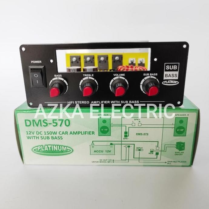 Kit Power Amplifier Speaker Aktif  Stereo 12V DC DMS 570 TERBATAS