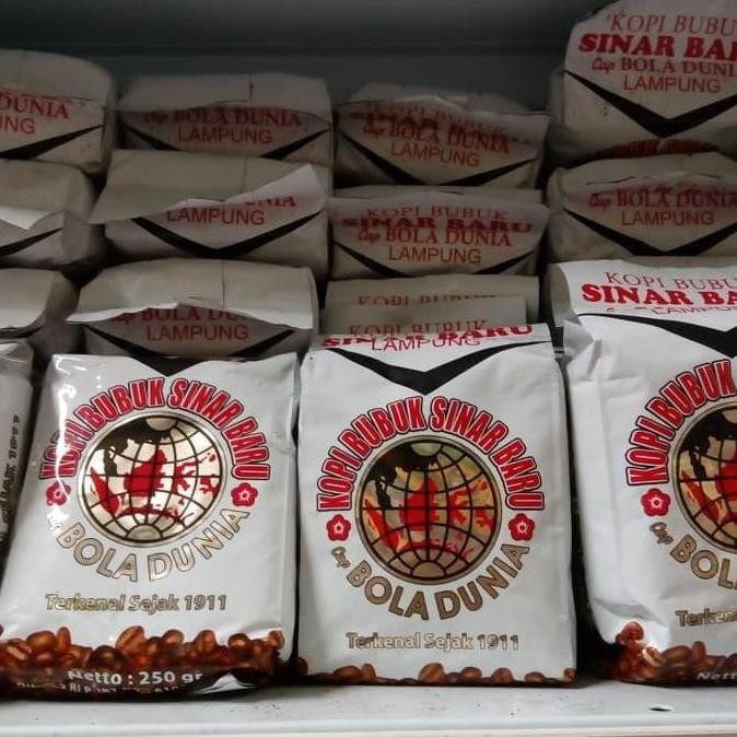 

READY KOPI BUBUK ROBUSTA LAMPUNG CAP BOLA DUNIA SINAR BARU 250G KEMASAN BARU - KOPI HITAM KLASIK