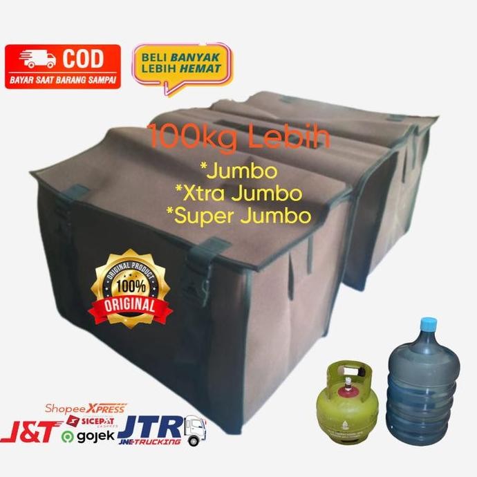 tas motor kurir jumbo kanvas terpal tas obrok bagasi samping motor kuat tahan air terlaris