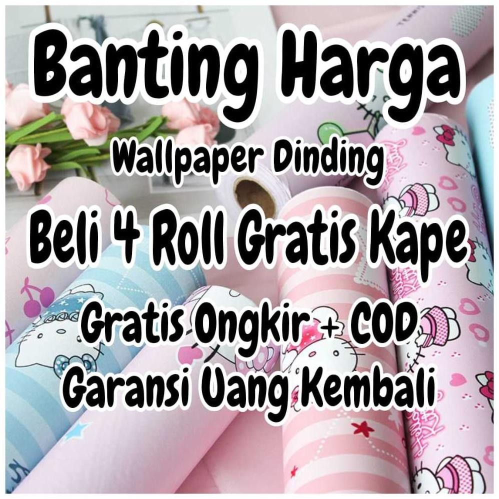 Wallpaper Dinding Motif Karakter Anak Anak Doraemon Hello Kity Kuromi Awan Spiderman Avenger Kuda Po
