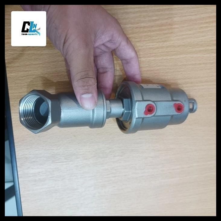 TERBARU 3/4" INCH ANGLE SEAT VALVE STAINLESS SS316 PN16/ANGLE VALVE PISTON DN20 