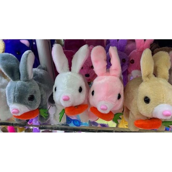 New Boneka kelinci bulu bisa jalan Mainan Anak Boneka kelinci Lucu Berjalan - Mainan Edukasi Kelinci