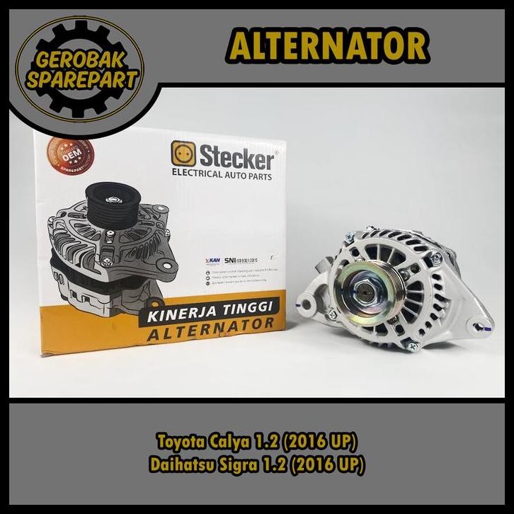 TERMURAH ALTERNATOR DINAMO AMPERE - TOYOTA CALYA 1.2 / DAIHATSU SIGRA 1.2 STECKER 