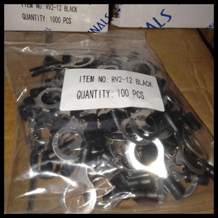 TERBARU 100PCS TERMINAL RING 12MM SKUN KABEL 2-12 MM MERAH HITAM BIRU KUNING 