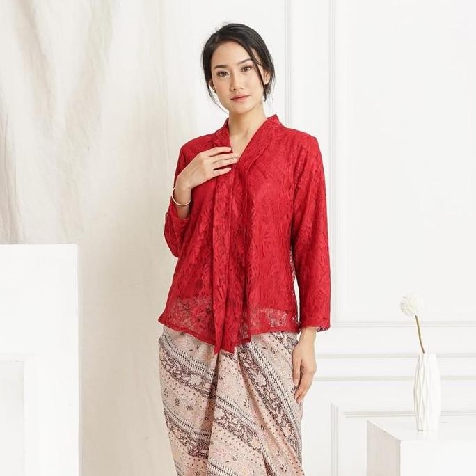 KEBAYA FLOY BRUKAT ATASAN MODERN DAN ROK PLISKET BATIK FLOY PESTA KONDANGAN TERBARU 2022 KEBAYA KART