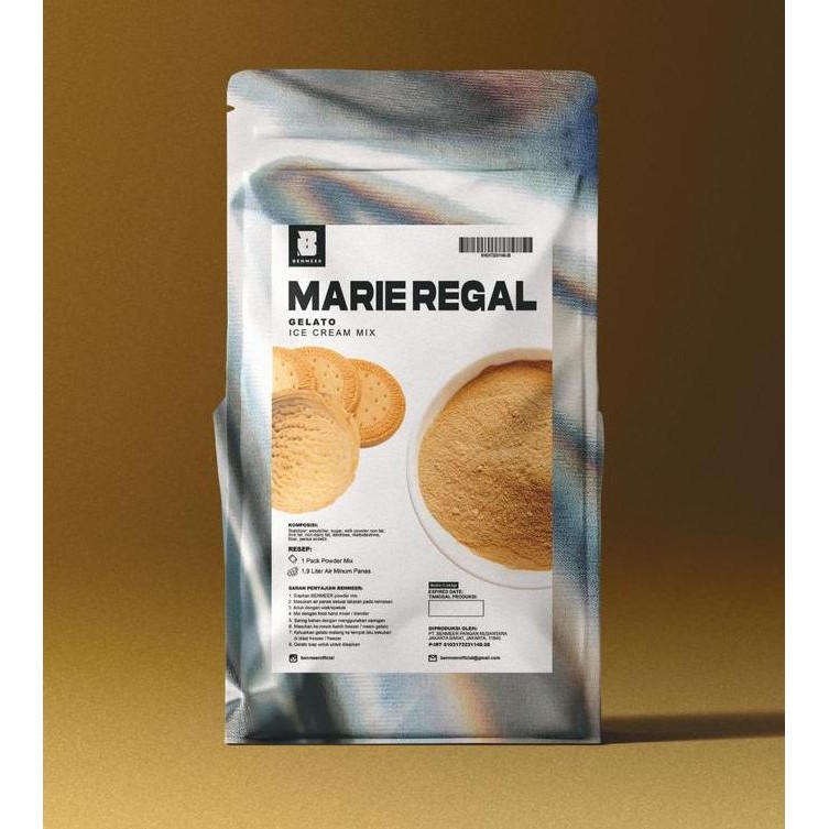 

Original BENMEER Marie Regal Bubuk Powder - Bahan Es Krim Gelato & Hard Ice Cream 1 Kg