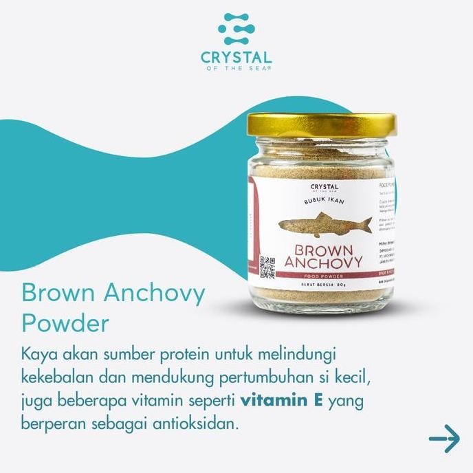

Original Brown Anchovy Powder 80gr - Bubuk Ikan Teri Crystal of the Sea HALAL