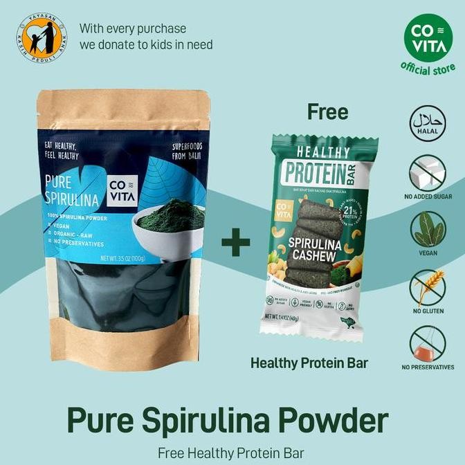 

Original Spirulina Powder 100gr - Bubuk Superfood Murni untuk Detoks & Diet