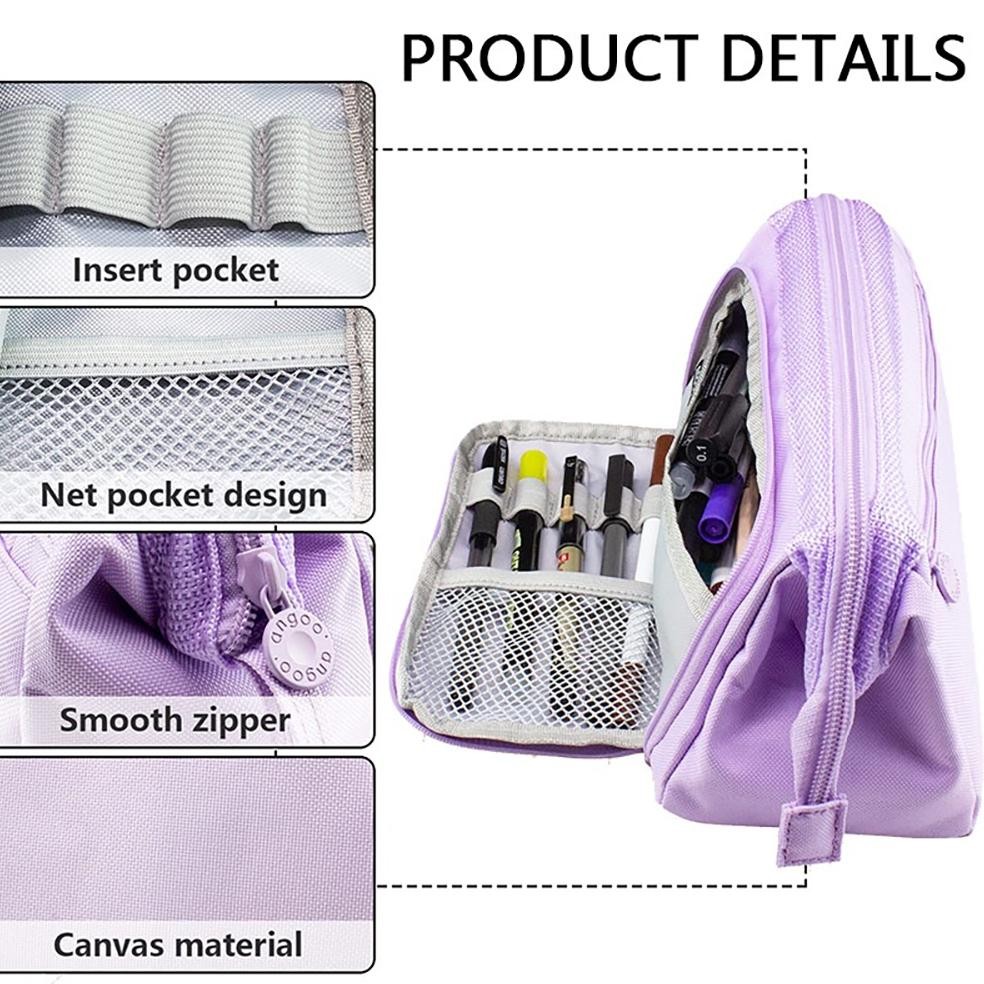 

Special Sale! [Cod] Angoo Super Large Capacity Pencil Case Kawaii Korean Pencil Cases Aesthetic Stationery Office Desk Storage Bag For Girls School Supplies Special Sale!