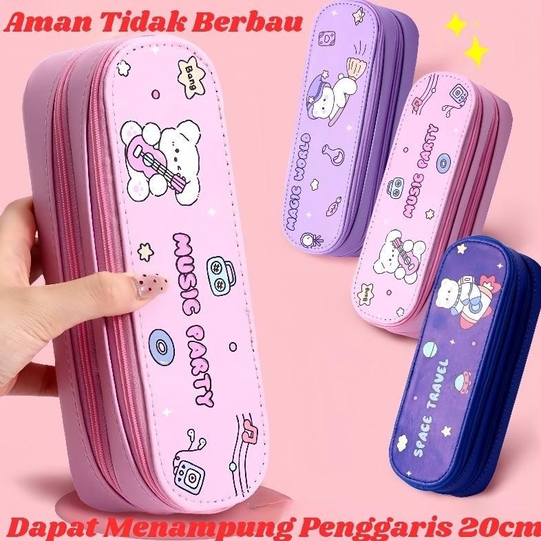 

Fx-76 Tempat Pensil 2 Layer Motif Lucu / Kotak Pensil Alat Tulis Style Korea / Pouch Pancil Case Waterproof Fx-76