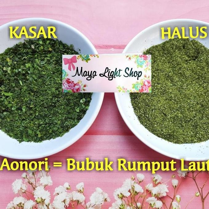 

Original Aonori 100gr Bubuk Rumput Laut Halal | Nori Powder Taburan Takoyaki Sushi