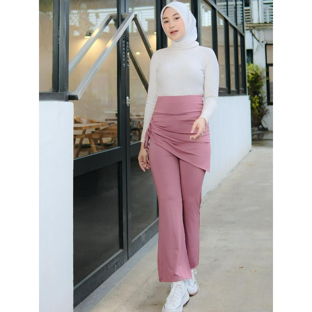 KONVEKSI BANDUNG | ZIN Sport Pants Celana Legging Olahraga Highwaist Wanita Hijab Stretch Fit