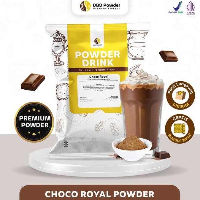 

Original DBD Powder Choco Royal 1Kg - Bubuk Minuman Cokelat Premium