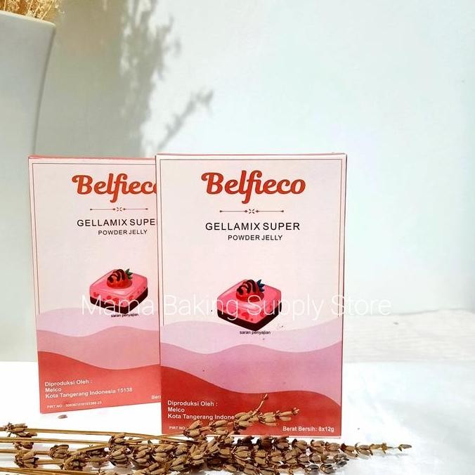 

Original BELFIECO Gellamix Super Jelly Powder 8x12g | Bubuk Jelly Instan Belfi