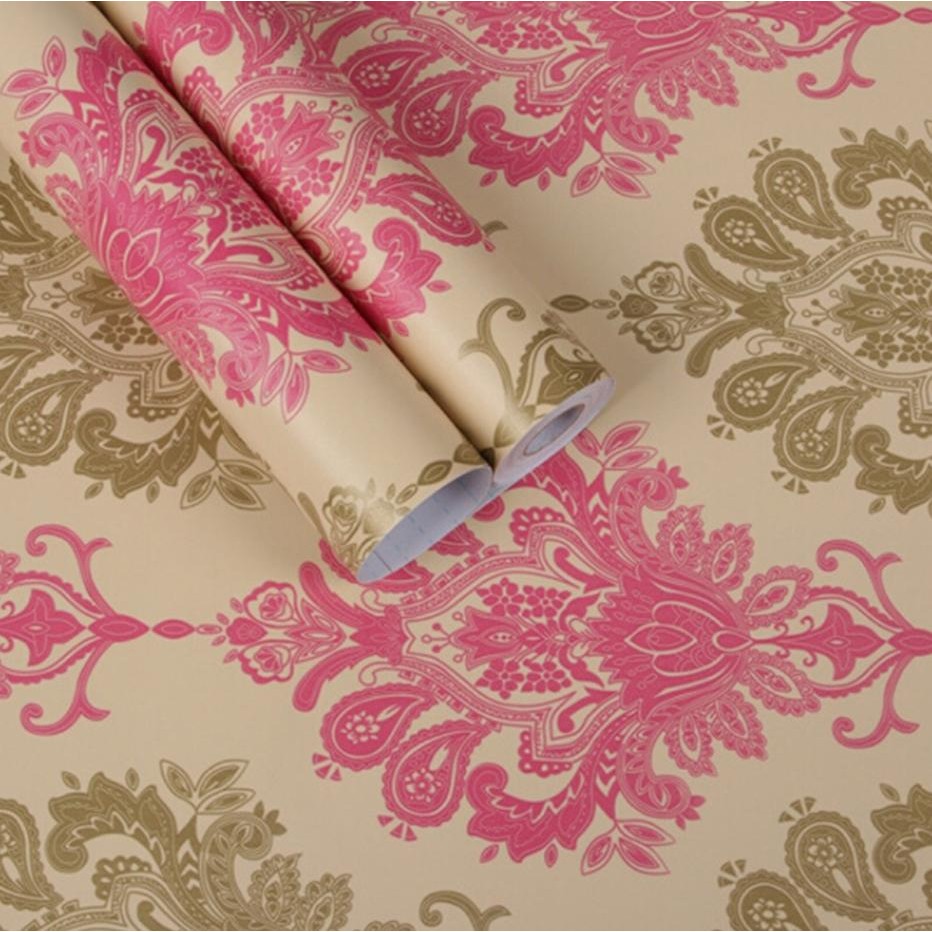 PAKET 5 ROLL Wallpaper dinding Ukuran 45Cm X 10 meter Wallpaper stiker dinding CY wallpaper kamar ti