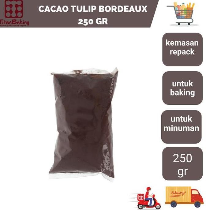 

Original TULIP Cacao Powder Bordeaux - Bubuk Cokelat Murni Berbagai Ukuran
