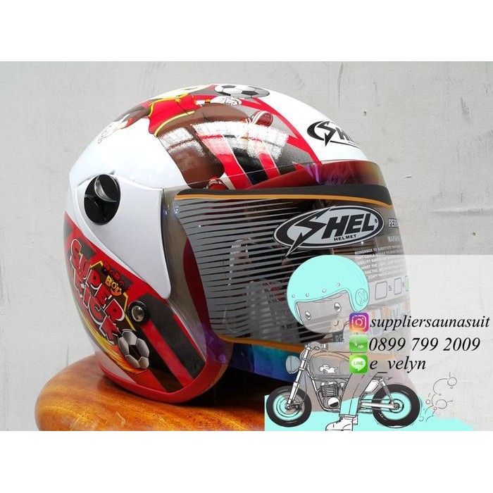 Helm Shell Anak Boboiboy / Upin Ipin / Doraemon Original Dan Terpercaya