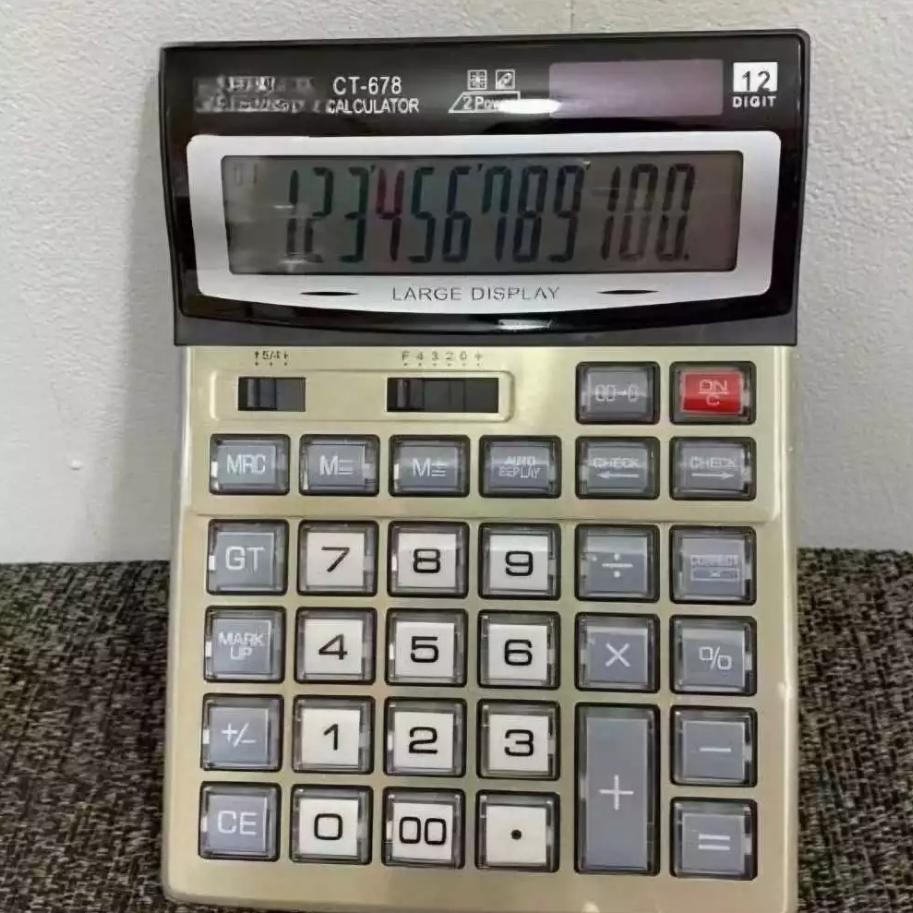 

Calculator Kalkulator CT 678 Kalkulator dagang 12 Digit Silver RB2