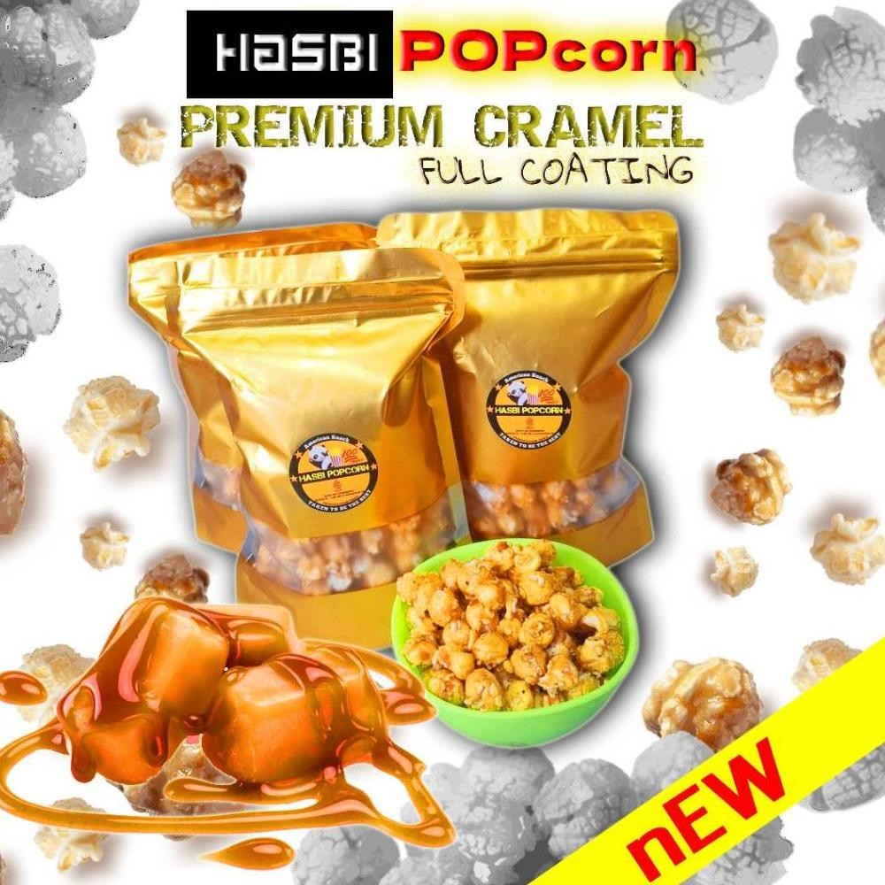 

[ HOT NEW ] POPCORN CARAMEL 500Gram Hasbi popcorn/TERMURAH makanan manis crispy camilan popkron snack jagung Nugi