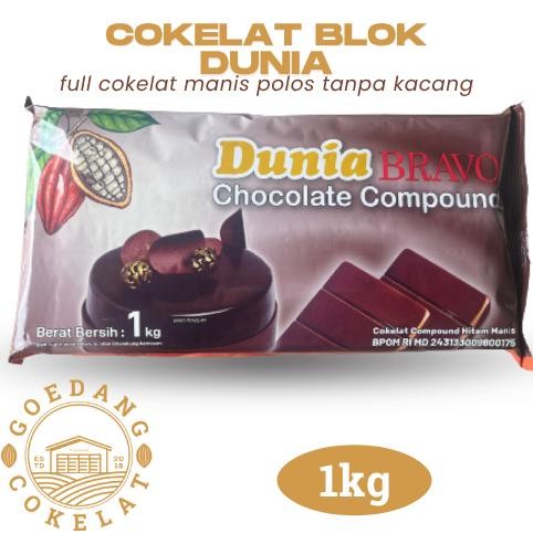 

Cokelat Blok Dunia 1kg Premium Bahan Kue Nugi