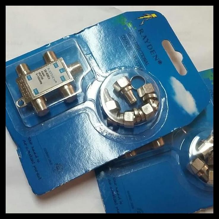 HOT DEAL RAYDEN SPLITTER TV 4 WAY CABANG ANTENA & PARABOLA SPLITTER CABANG ANTENA CABANG PARABOLA 4 