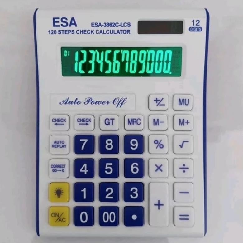 

Kalkulator LED Esa - Calculator Esa Led 3862C-Lcs 12Digit RB2