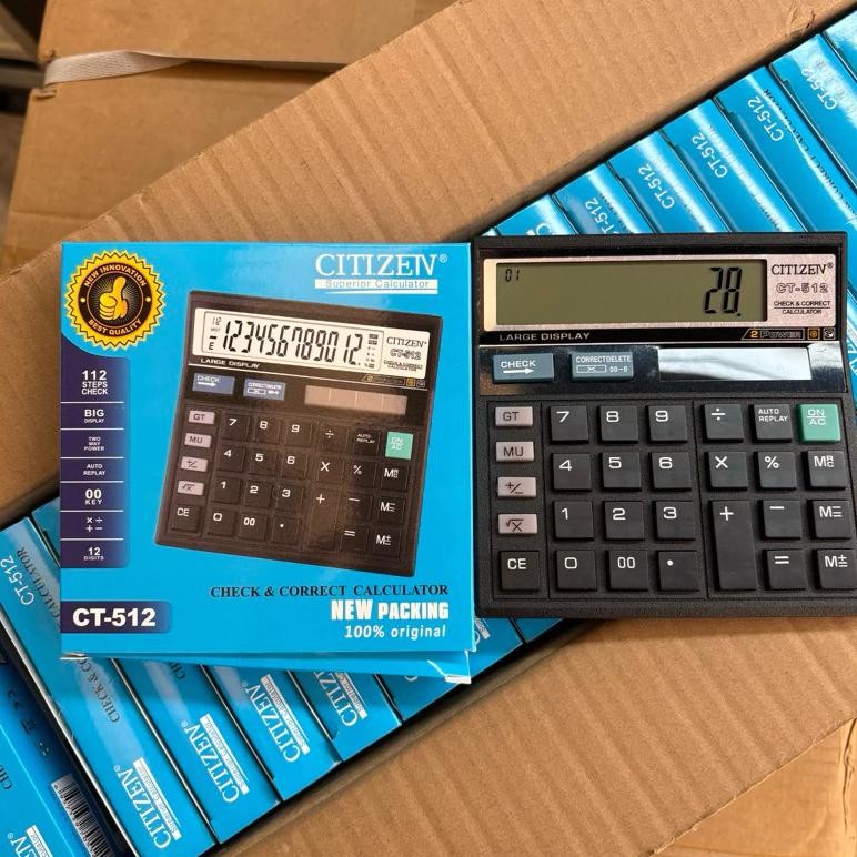 

CITIZEN CT 512 Kalkulator 12 Digit Calculator Murah - Kalkulator Kantor Kalkulator Dagang - Kalkulator Sedang Alat Hitung RB2
