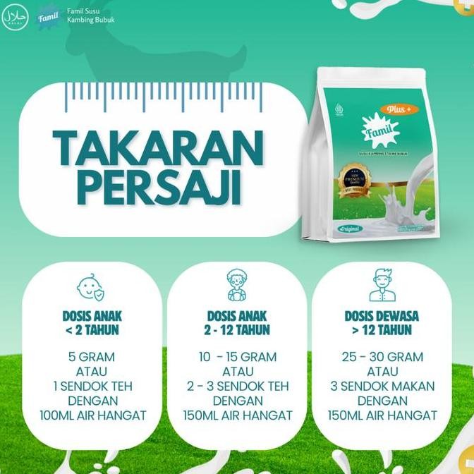 

Susu Kambing Etawa Bubuk 1kg Halal Kaya Manfaat / Famil Original Plus HS