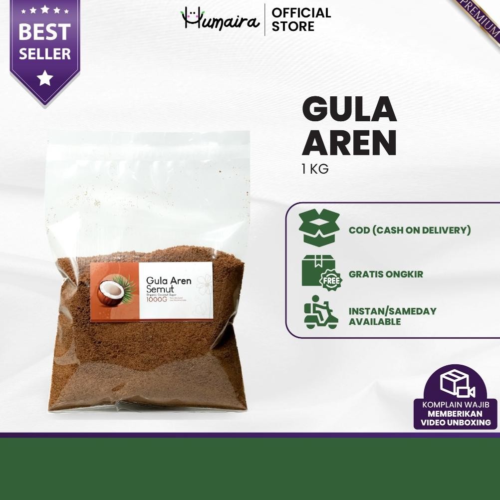 

Gula Aren Bubuk Organik 1 Kg Organic Brown Sugar Nugi
