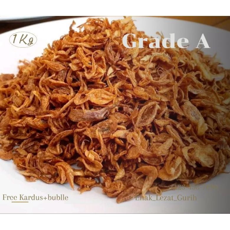 

Bawang Goreng Asli Brebes Grade A 1 kg Bawang Goreng Merah Nugi