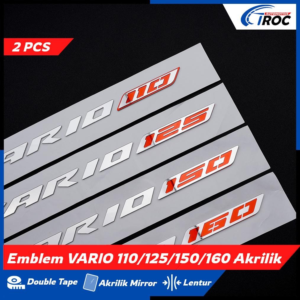 Original Emblem Vario Timbul 3D Vario 110 125 150 160 Stiker Vario Timbul Logo Vario Original Sticke
