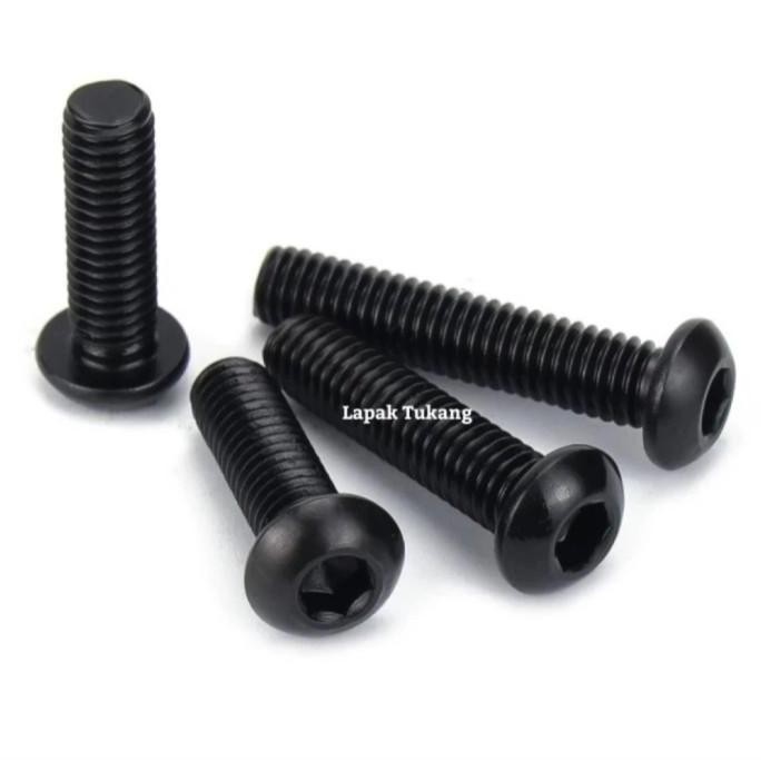5pcs Black Stainless Button Baut L M2x14 M2x18 M2x20 M2x25 Baut Hitam 304 M 2 HIGH QUALITY